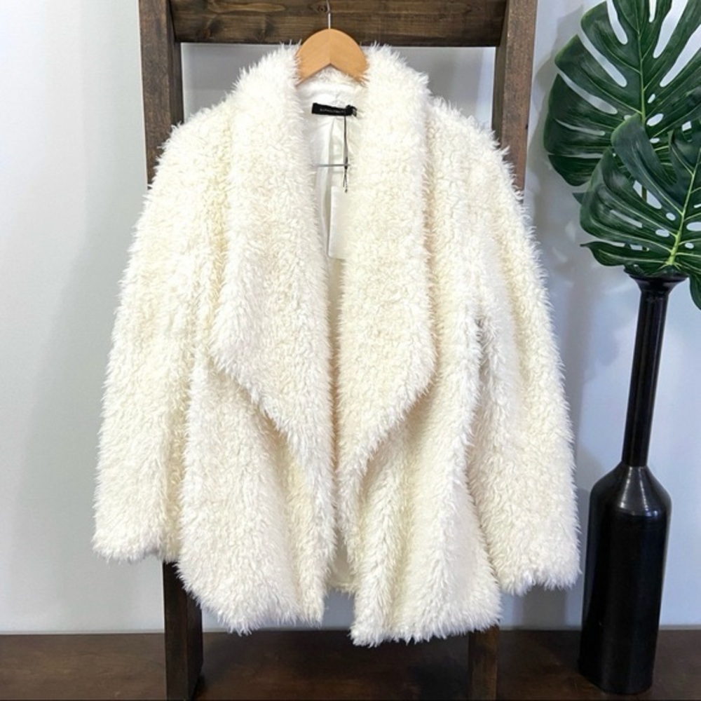 Alpha Omega teddy furry jacket sz M L